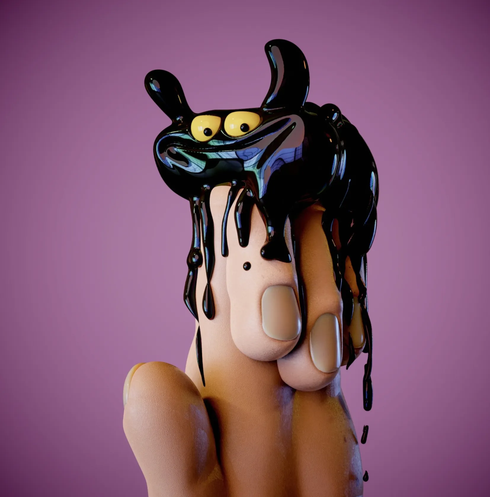 Sans strings studio real time animation cute little faces holding a melty slug