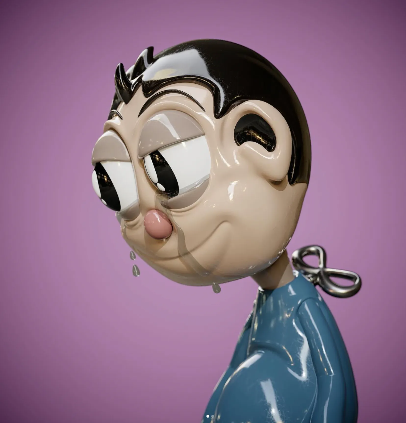 Sans strings studio real time animation cute little faces sad wind up boy toy